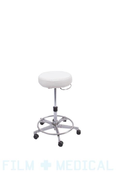 laboratory stool white/stainless steel